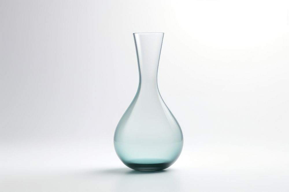 Vase shape glass vase transparent.