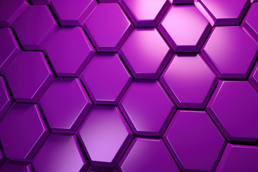 Purple honeycomb hexagon pattern.