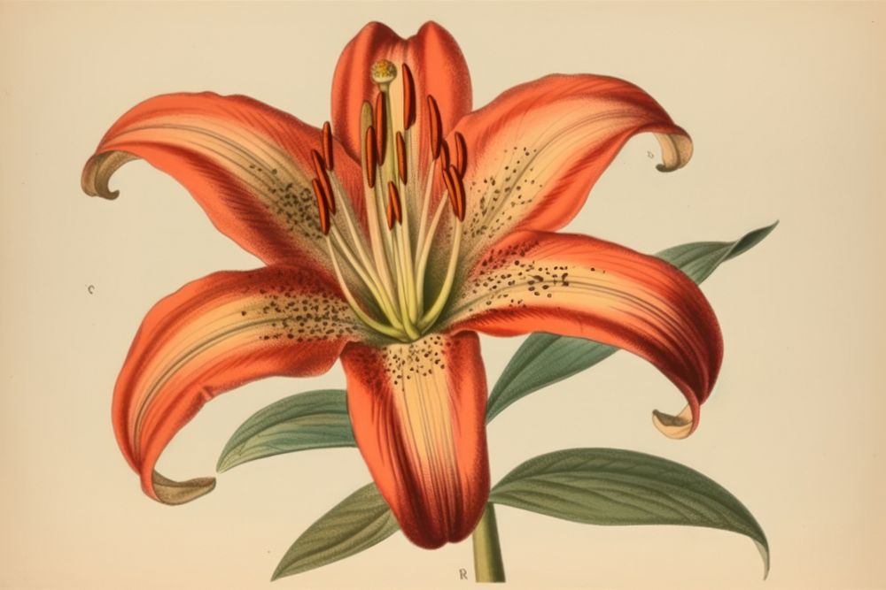 Lilly flower plant lily inflorescence. AI generated Image by rawpixel.
