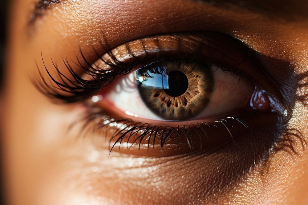 Young black female eye cosmetics portrait headshot. AI generated Image by rawpixel.