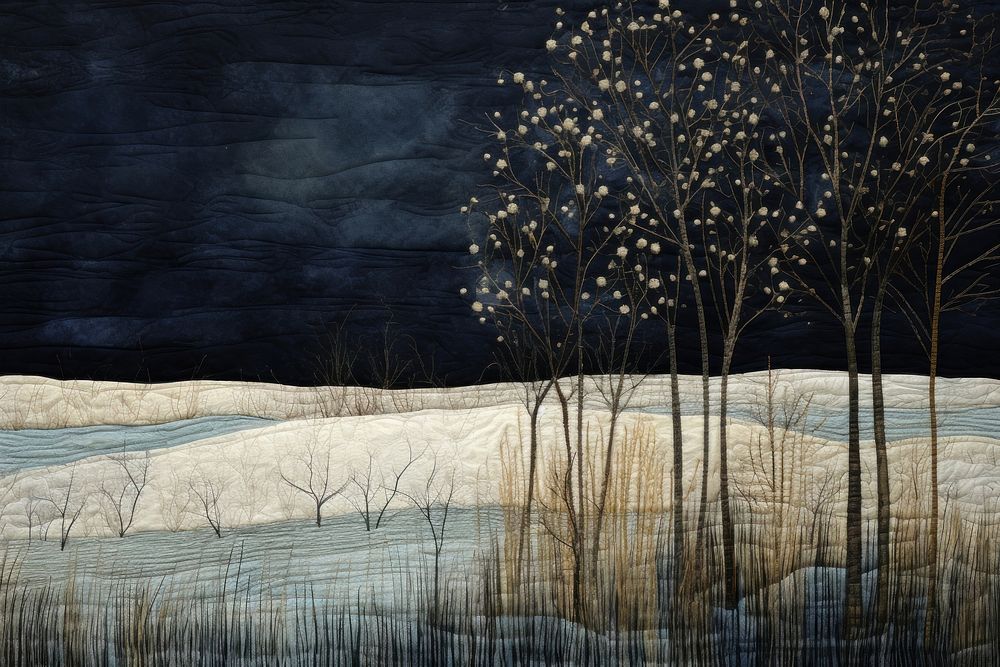 Winter landscape outdoors painting nature.