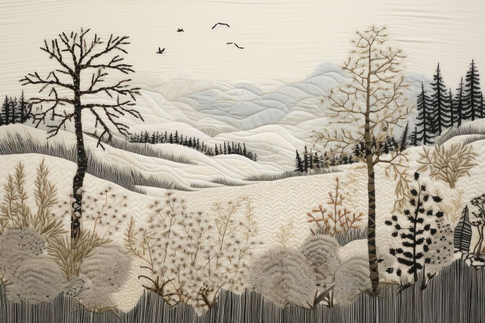 Winter landscape outdoors drawing. | Free Photo - rawpixel