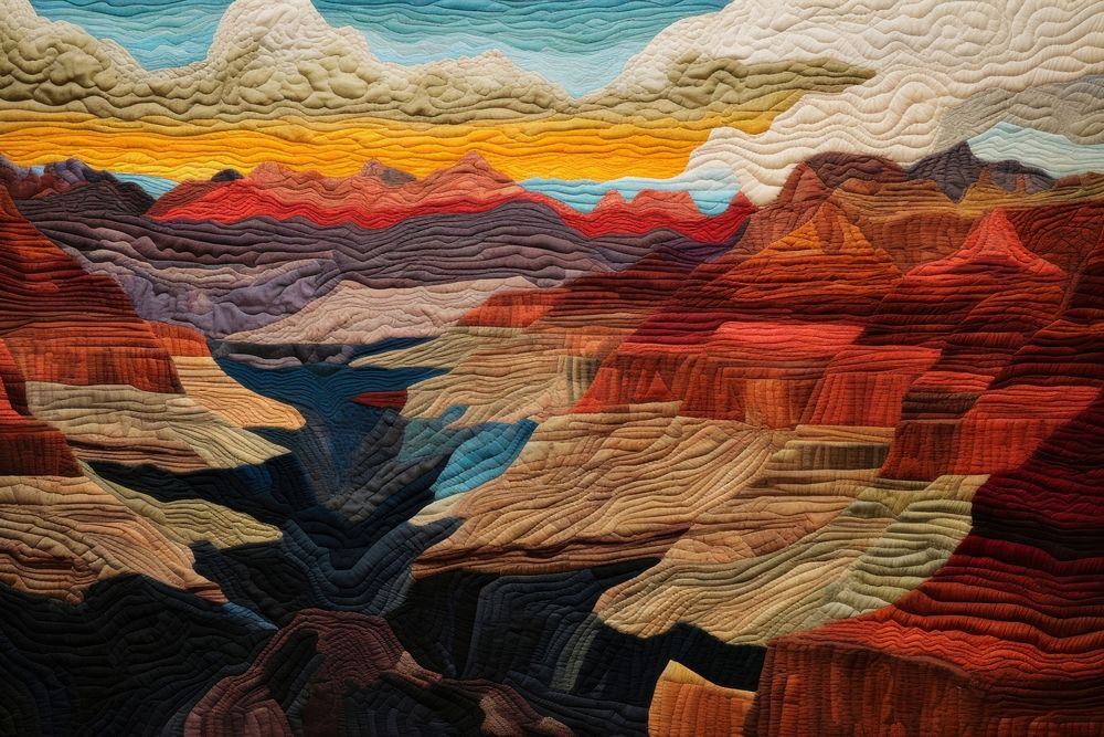 Grand canyon landscape craft quilt.