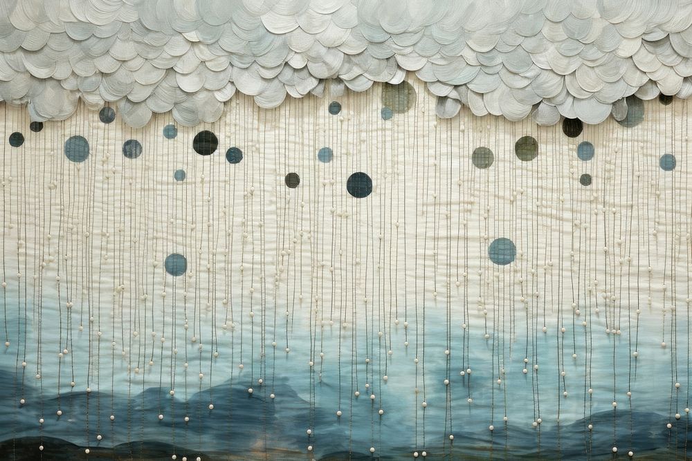 Raindrops textile texture art.