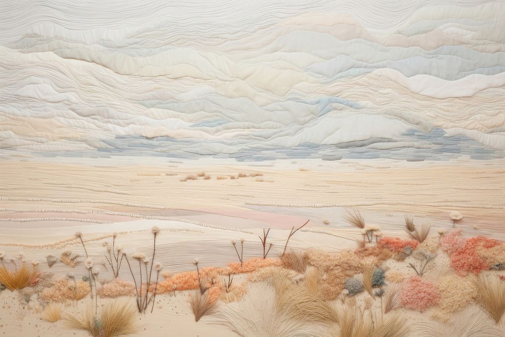 Sand dunes landscape outdoors painting.