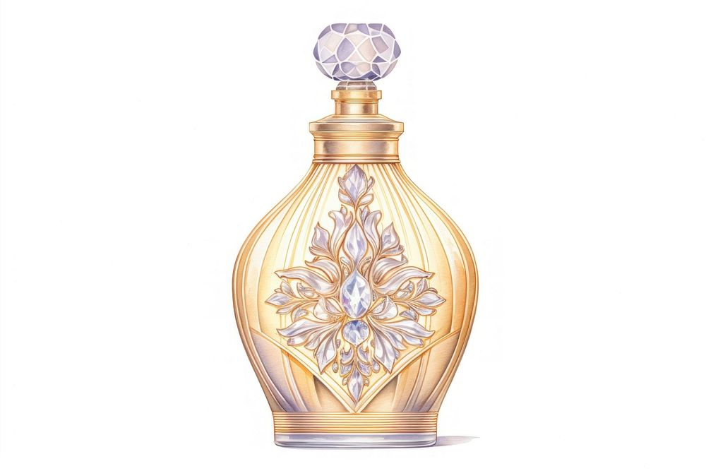 Perfume bottle white background decoration | Free Photo Illustration