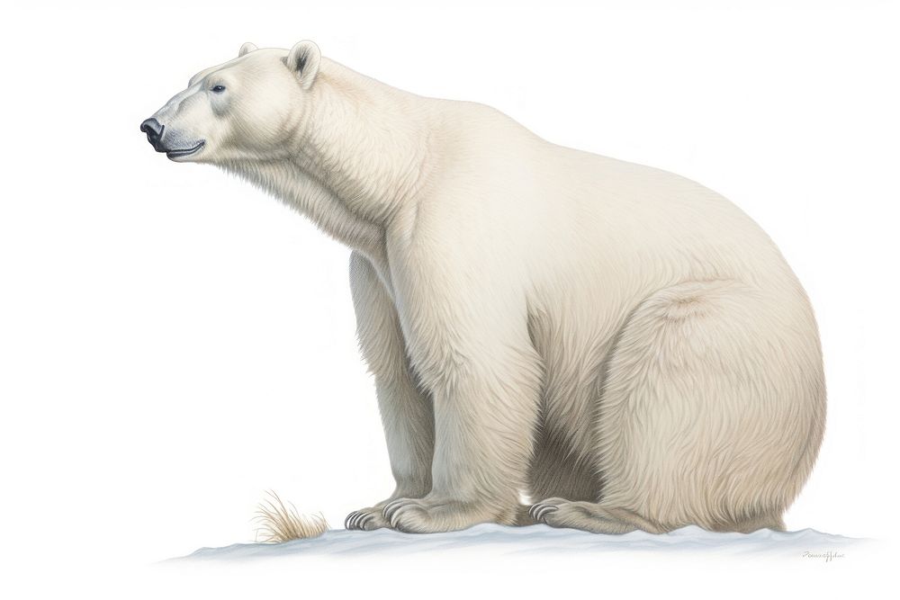 Polar bear wildlife animal mammal. AI generated Image by rawpixel.