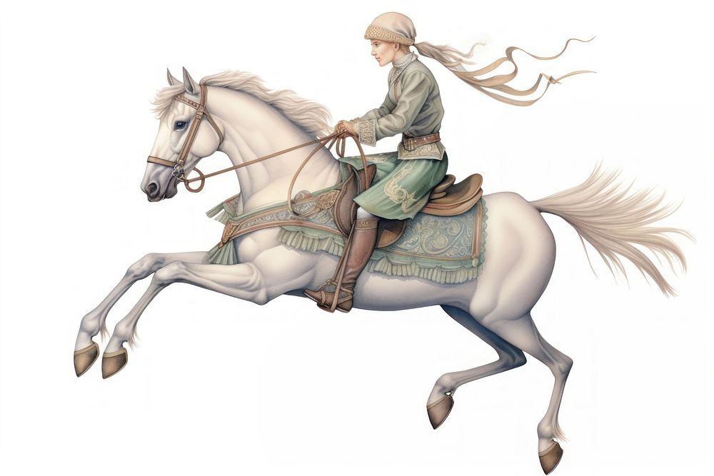 Woman riding a horse animal mammal accessories. AI generated Image by rawpixel.