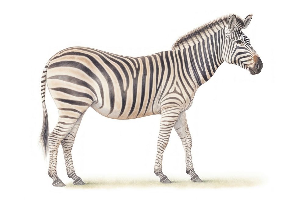 Zebra wildlife drawing animal. AI generated Image by rawpixel.