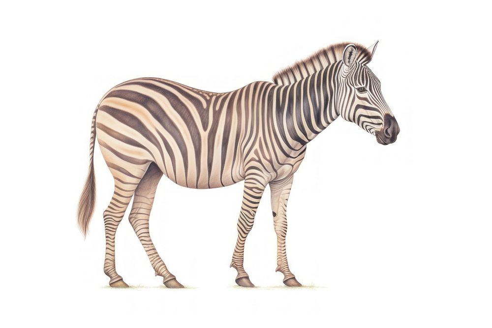 Zebra wildlife drawing animal. AI generated Image by rawpixel.