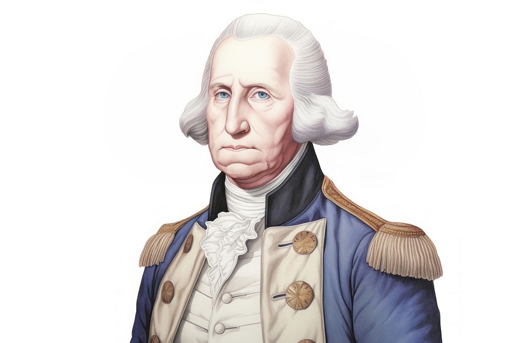 George washington portrait sketch adult. AI generated Image by rawpixel.