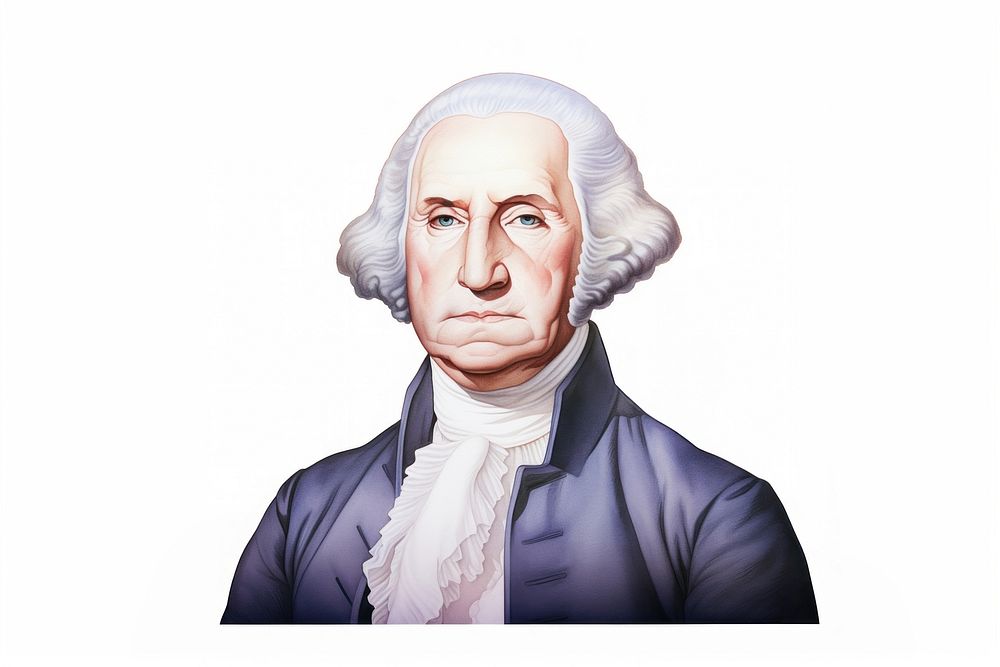 George washington portrait sketch adult. AI generated Image by rawpixel.