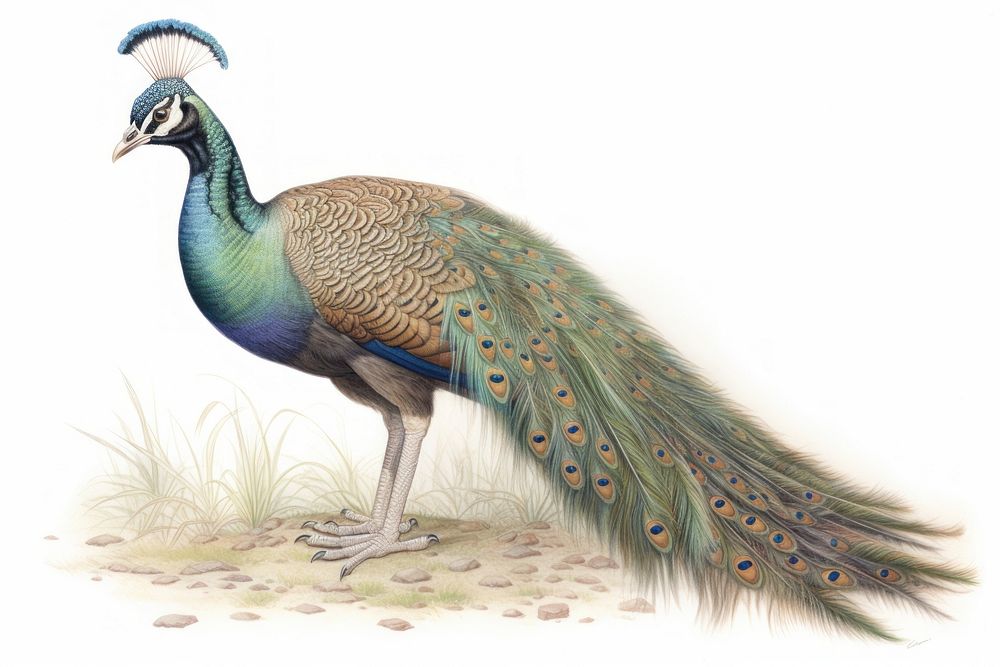 Peacock peacock animal bird. AI generated Image by rawpixel.