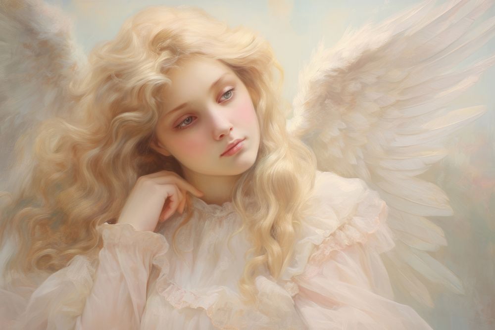 Angel in the sky angel painting portrait.