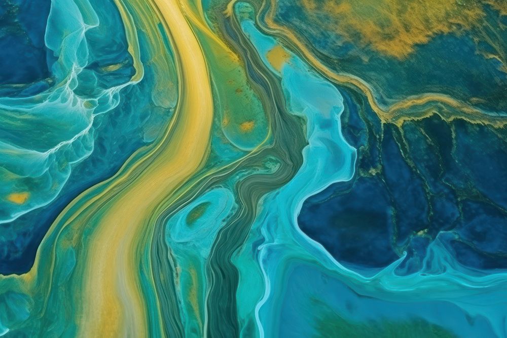 Blue and gold turquoise abstract outdoors.