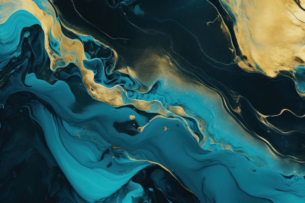 Blue and gold abstract painting backgrounds.