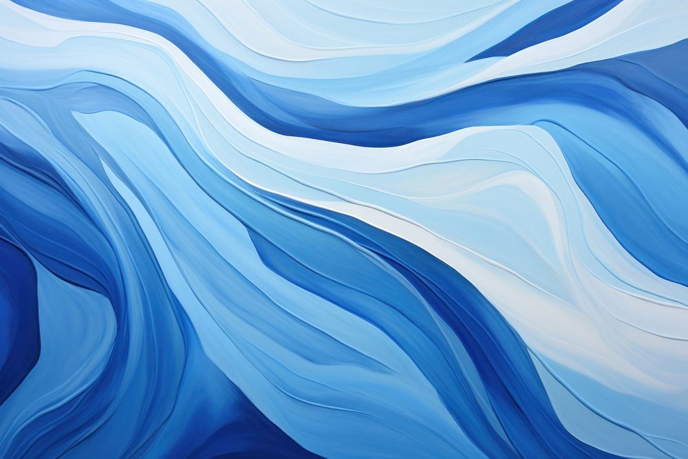 Blue wave backgrounds abstract painting nature.
