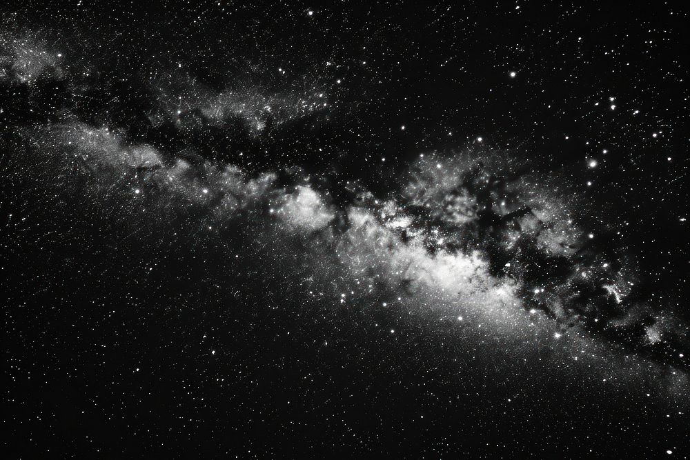 Milkyway galaxy monochrome astronomy outdoors.