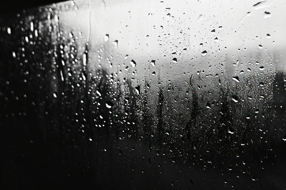 Rain on window monochrome motion black.