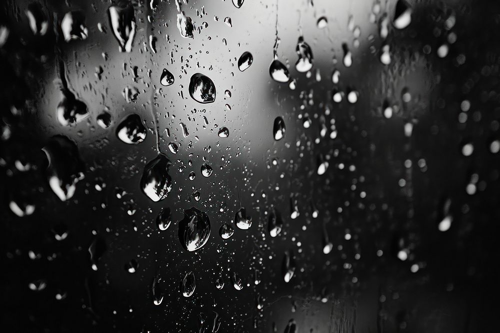 Rain on window monochrome motion black.