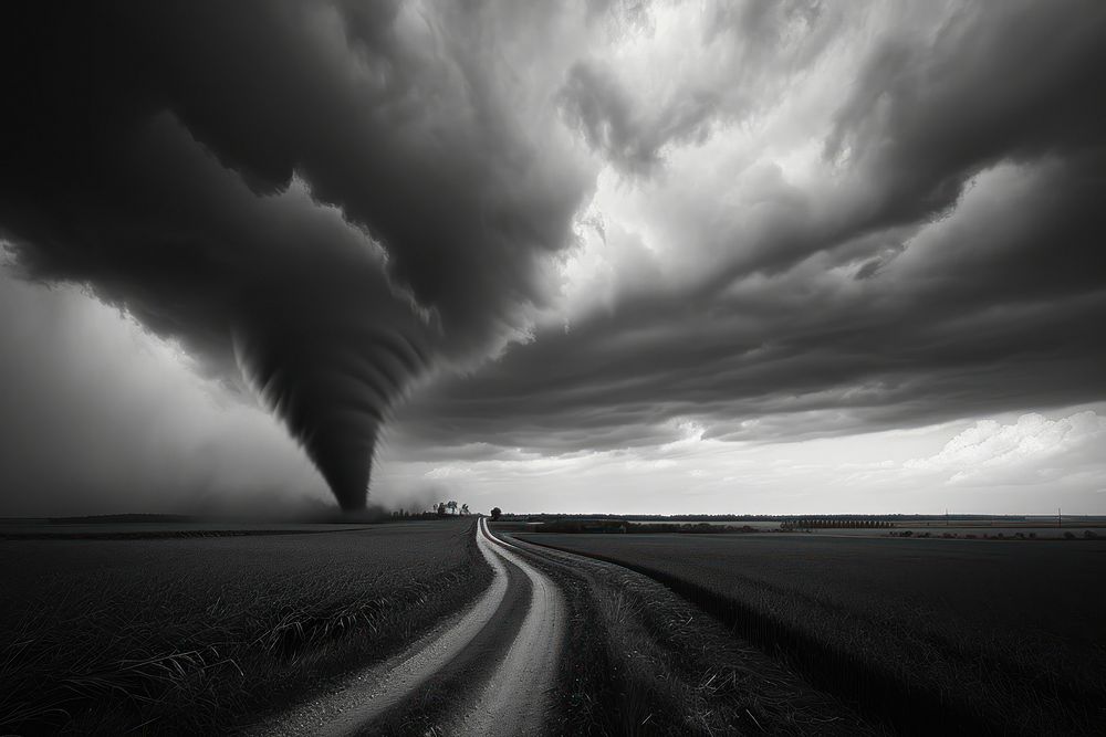 Tornado monochrome outdoors tornado. | Free Photo - rawpixel