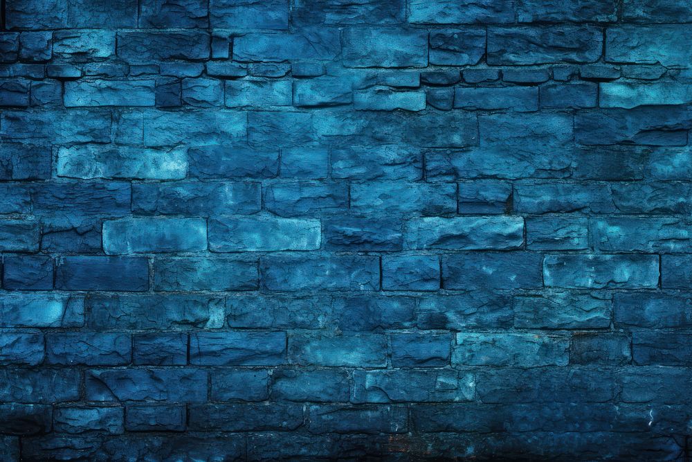 Blue textured brick wall blue architecture backgrounds.