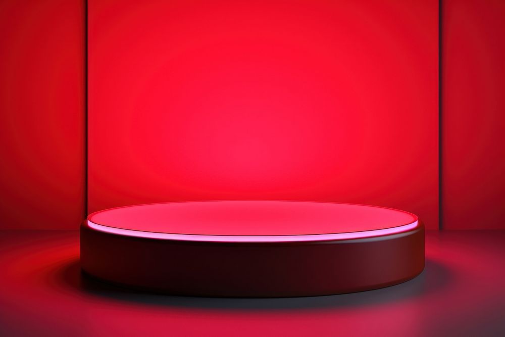 Red product display neon background backdrop.