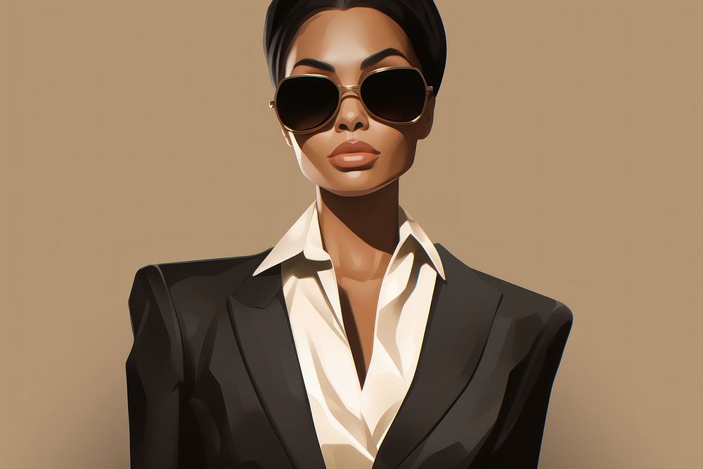 Business woman sunglasses portrait adult.