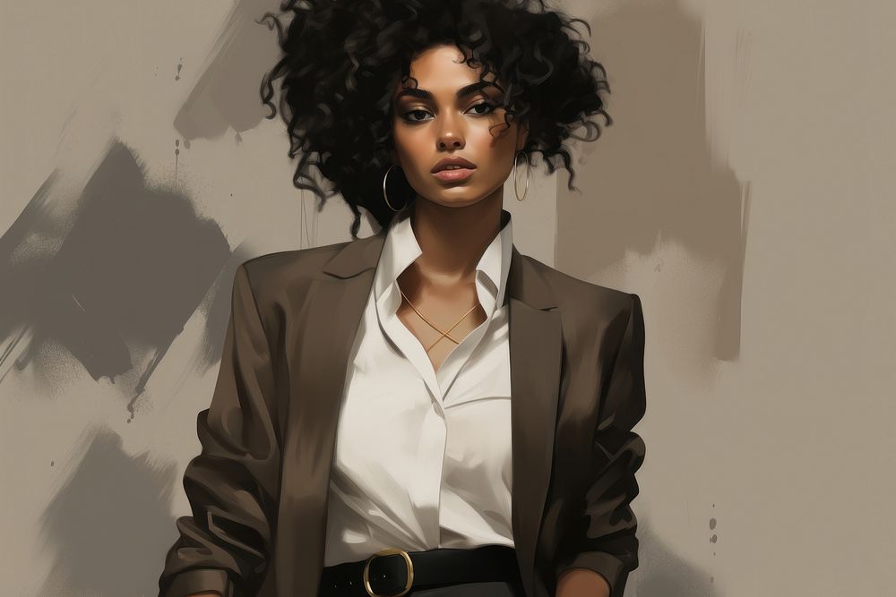 Business woman portrait adult black.