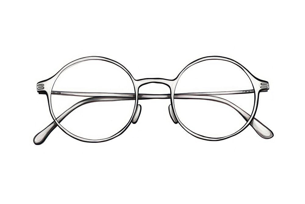 Doodle of glasses white background accessories accessory.
