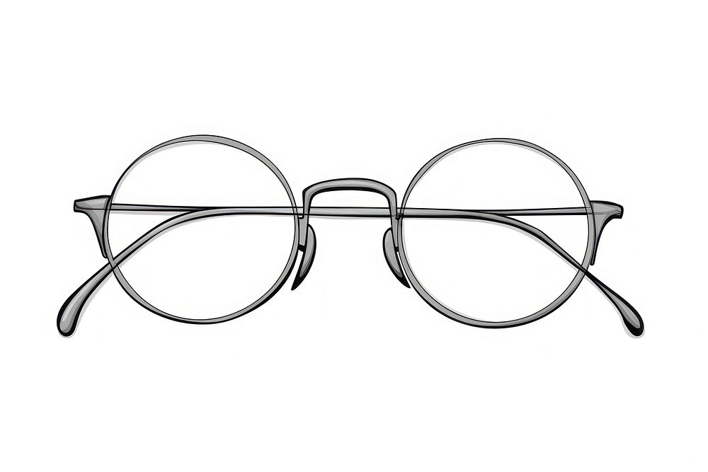 Doodle of glasses white background accessories simplicity.