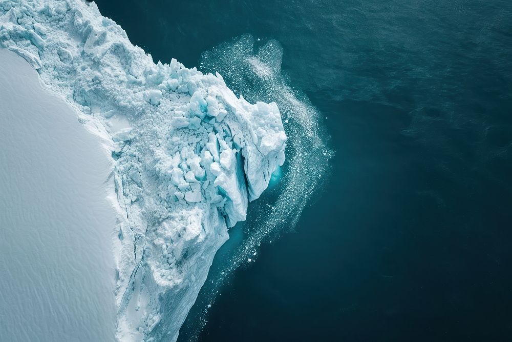 Cracking iceberg outdoors glacier nature.