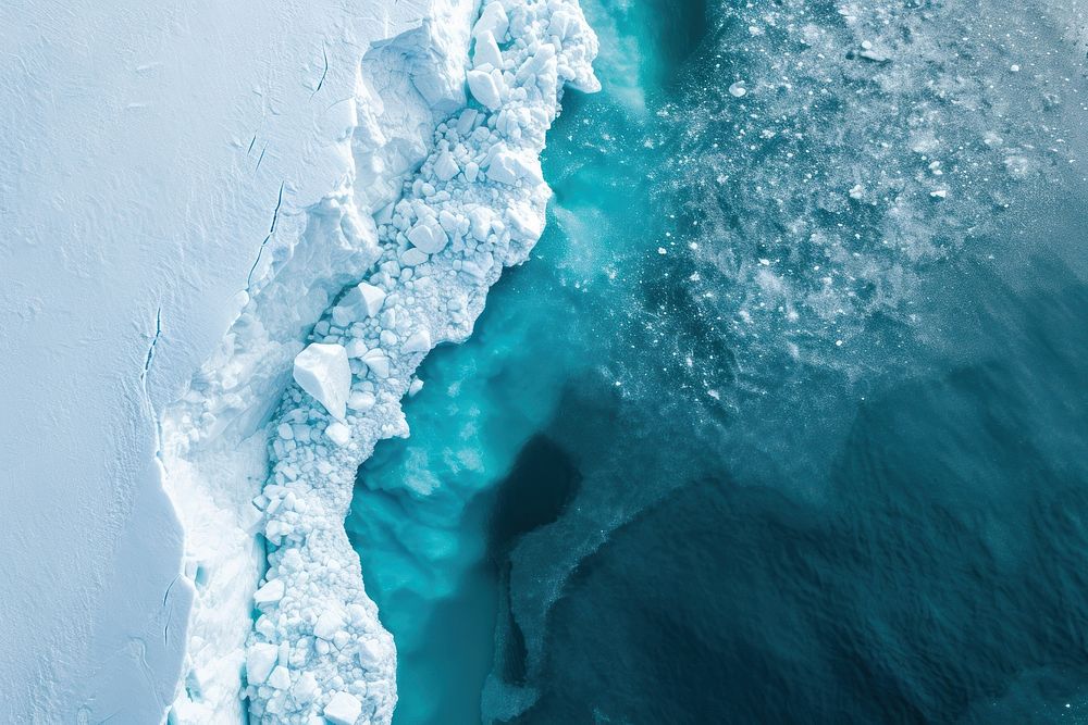 Cracking iceberg outdoors glacier nature.