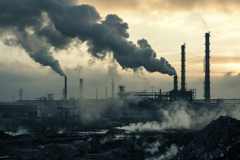 Industrial factories pollution architecture factory. | Free Photo ...