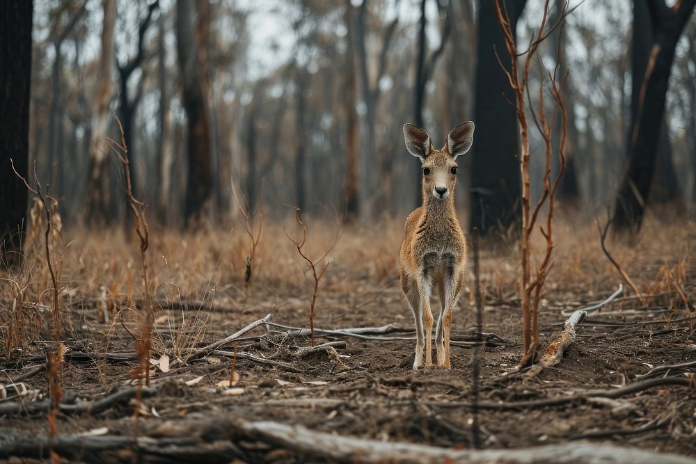 Wild animal wildlife kangaroo outdoors.