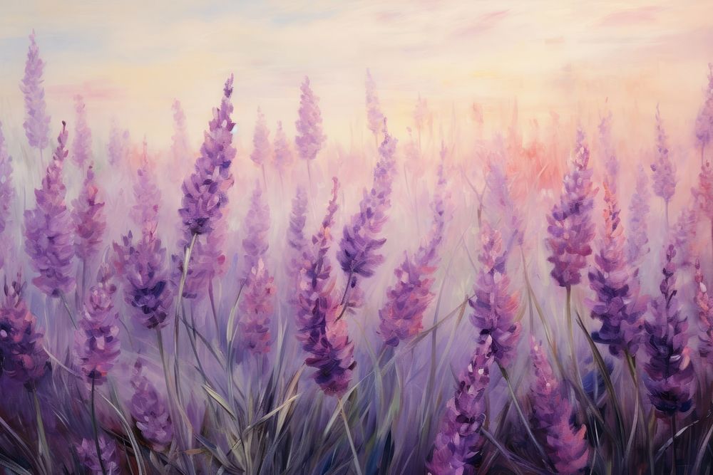Lavenders garden backgrounds outdoors painting.
