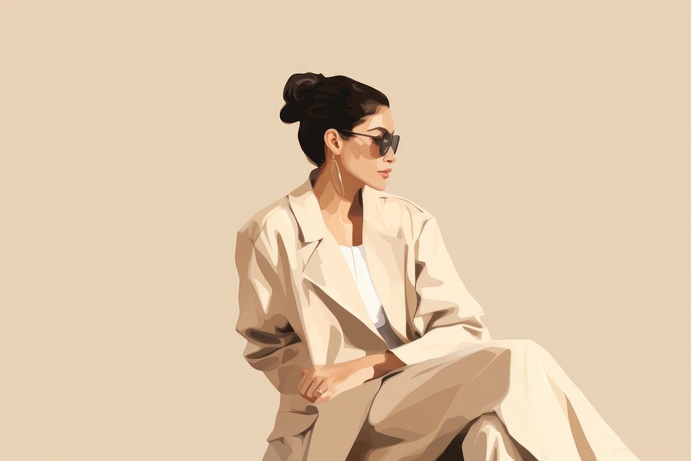 Business fashion adult woman sunglasses.
