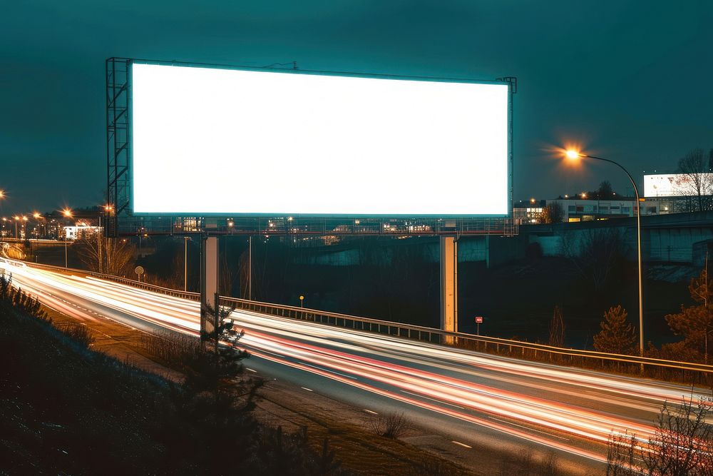 Motorway billboard advertisement.