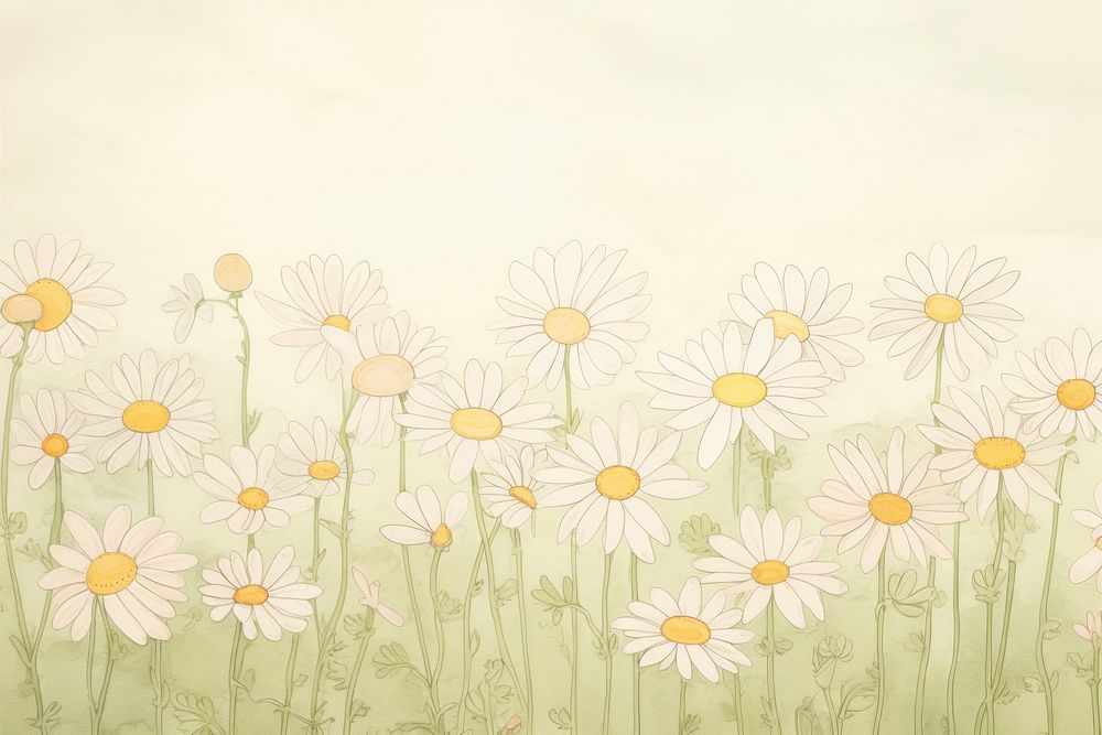 Daisy background backgrounds painting pattern. AI generated Image by rawpixel.