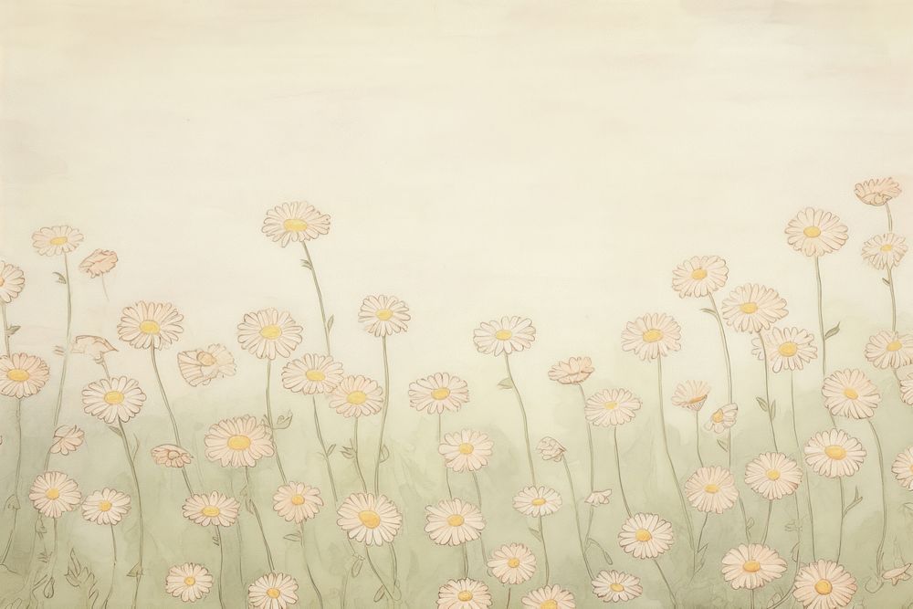 Daisy background backgrounds painting drawing. AI generated Image by rawpixel.