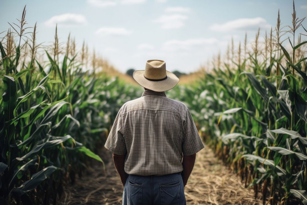American farmer field agriculture outdoors. AI generated Image by rawpixel.
