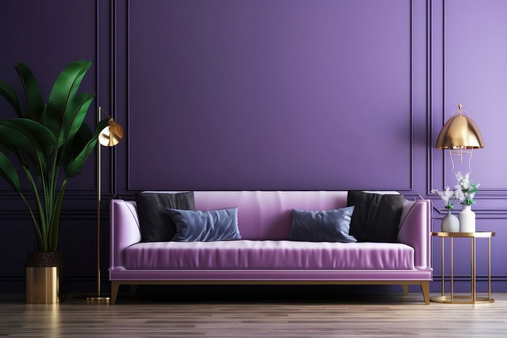Purple room architecture furniture.