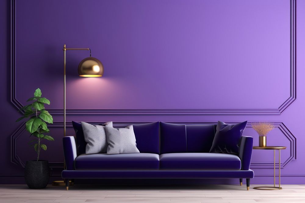 Purple room architecture furniture.