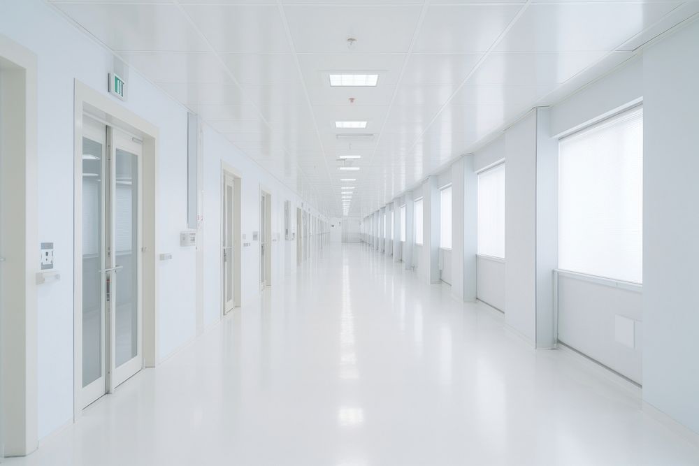 Hospital corridor architecture protection. AI generated Image by rawpixel.