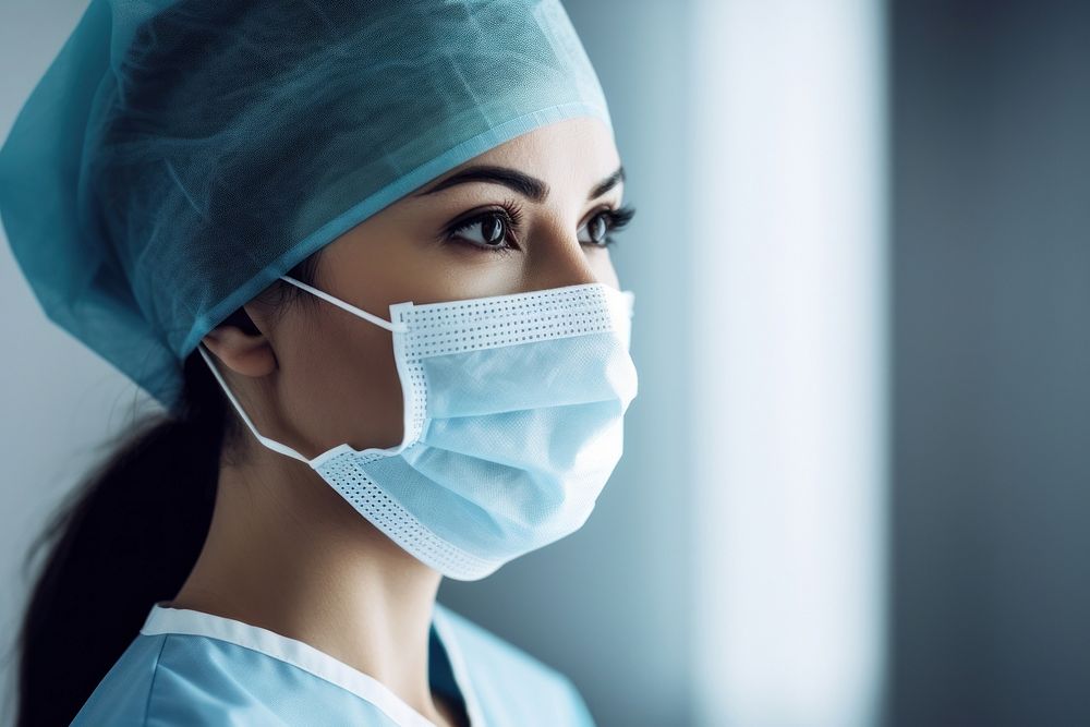 Female physician hospital surgeon looking. AI generated Image by rawpixel.