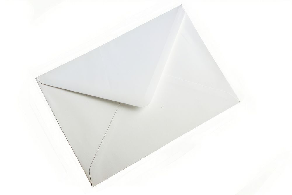 Whit envelope white white background simplicity.