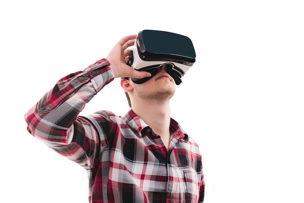 Virtual reality headset adult photo man.