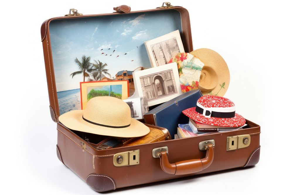 Vacation accessories suitcase luggage bag.