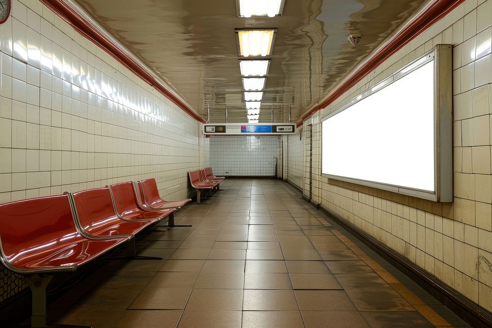 Subway subway transportation furniture.
