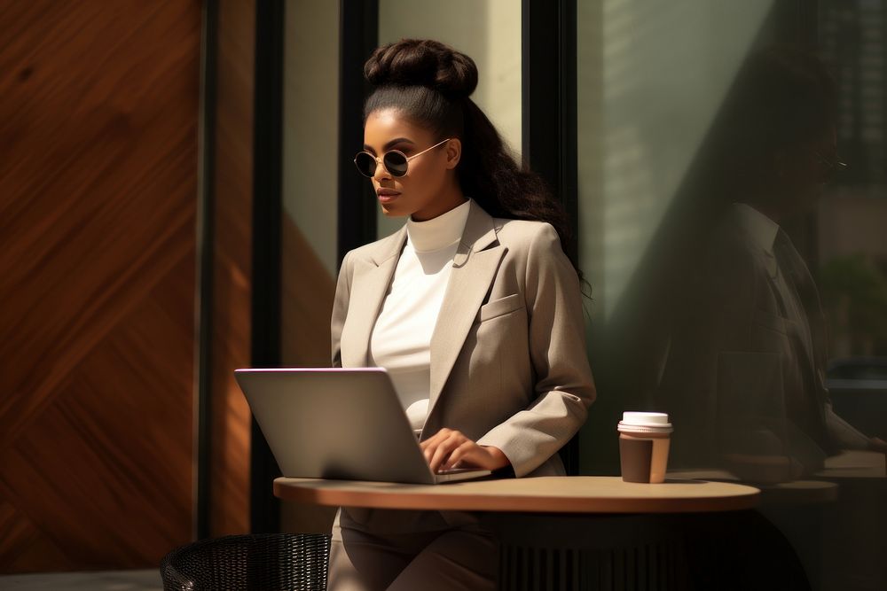 Business fashion computer working laptop.